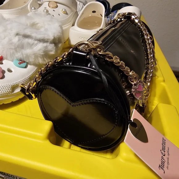 Juicy Couture Exclusive Liquorice Love Comes Softly Shoulder Bag! - Picture 6 of 9